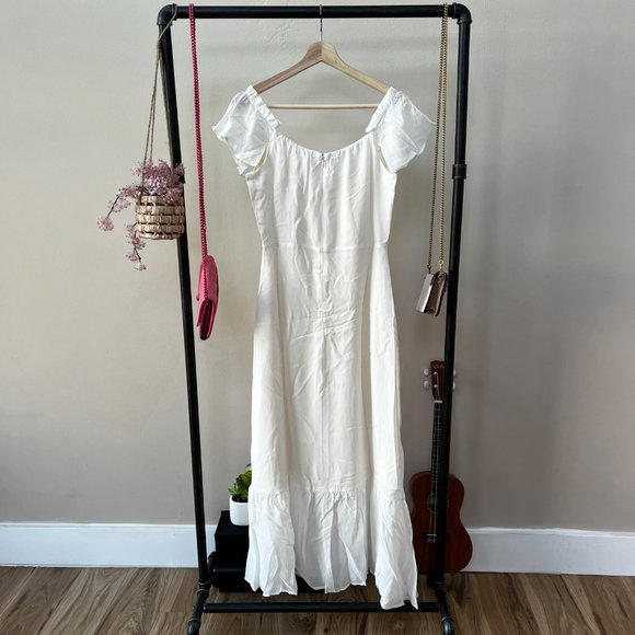 Reformation Butterfly Dress in Ivory - Picture 2 of 15